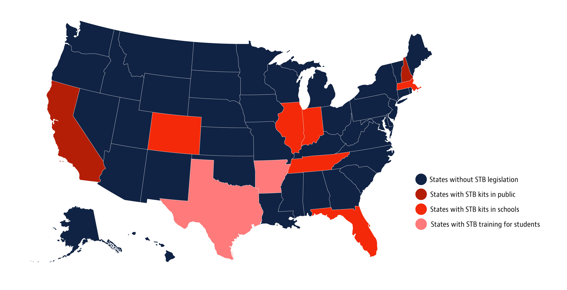 Figure 3. 10 States Have Passed STOP THE BLEED Legislation