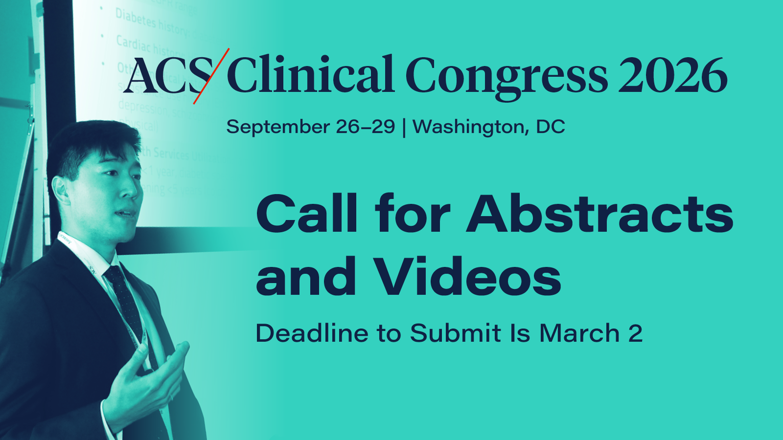 Last Call for Clinical Congress 2026 Abstracts: Submit by March 2