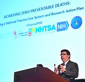 Ronald Stewart, MD, FACS, at the Achieving Zero Preventable Deaths conference